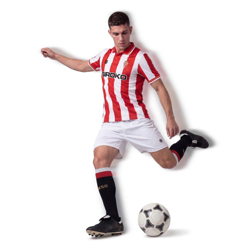 Short officiel homme Real Sporting de Gijón RSG Home Shorts Player M Blanc 3/6