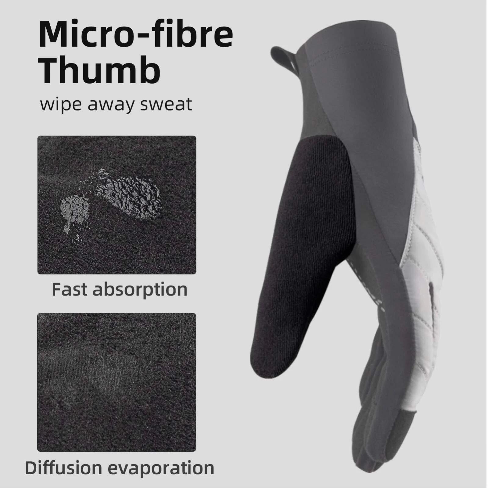 ROCKBROS Fahrradhandschuhe mit Zwei-Finger-Touchscreen 3/7
