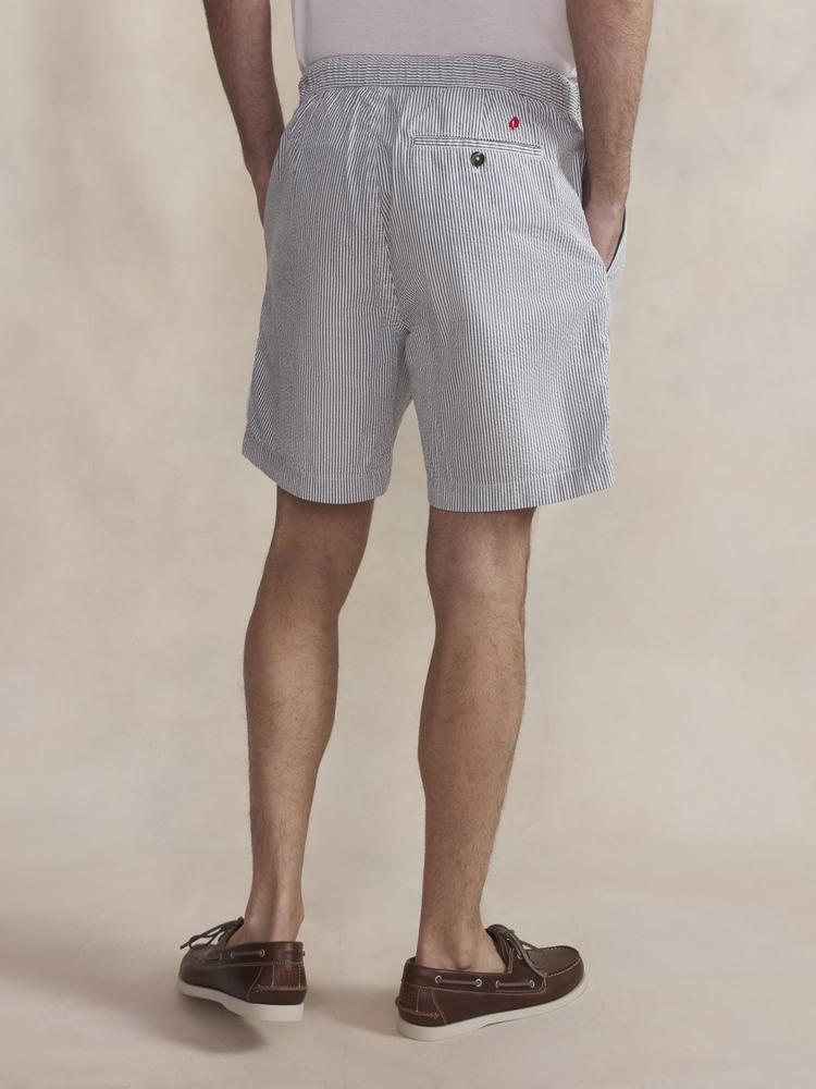 Bermuda homme ceinture élastiquée clemiber bleu marine 2/3