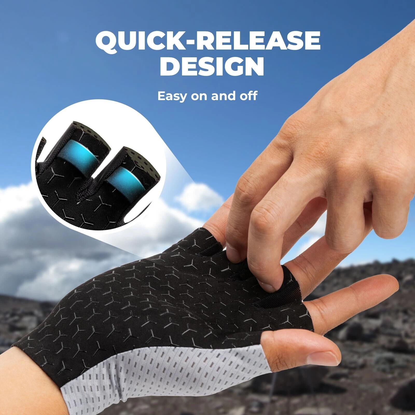 ROCKBROS Fingerlose Sporthandschuhe mit Reflektor 4/7