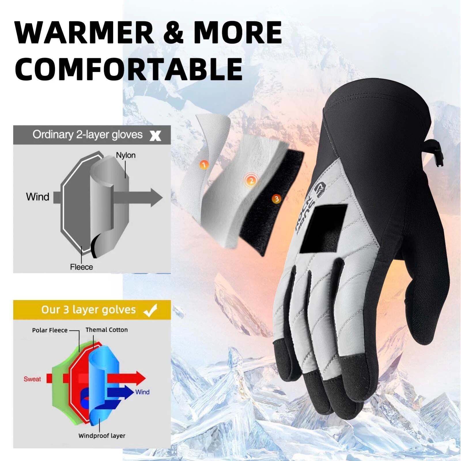 ROCKBROS Fahrradhandschuhe mit Zwei-Finger-Touchscreen 2/7