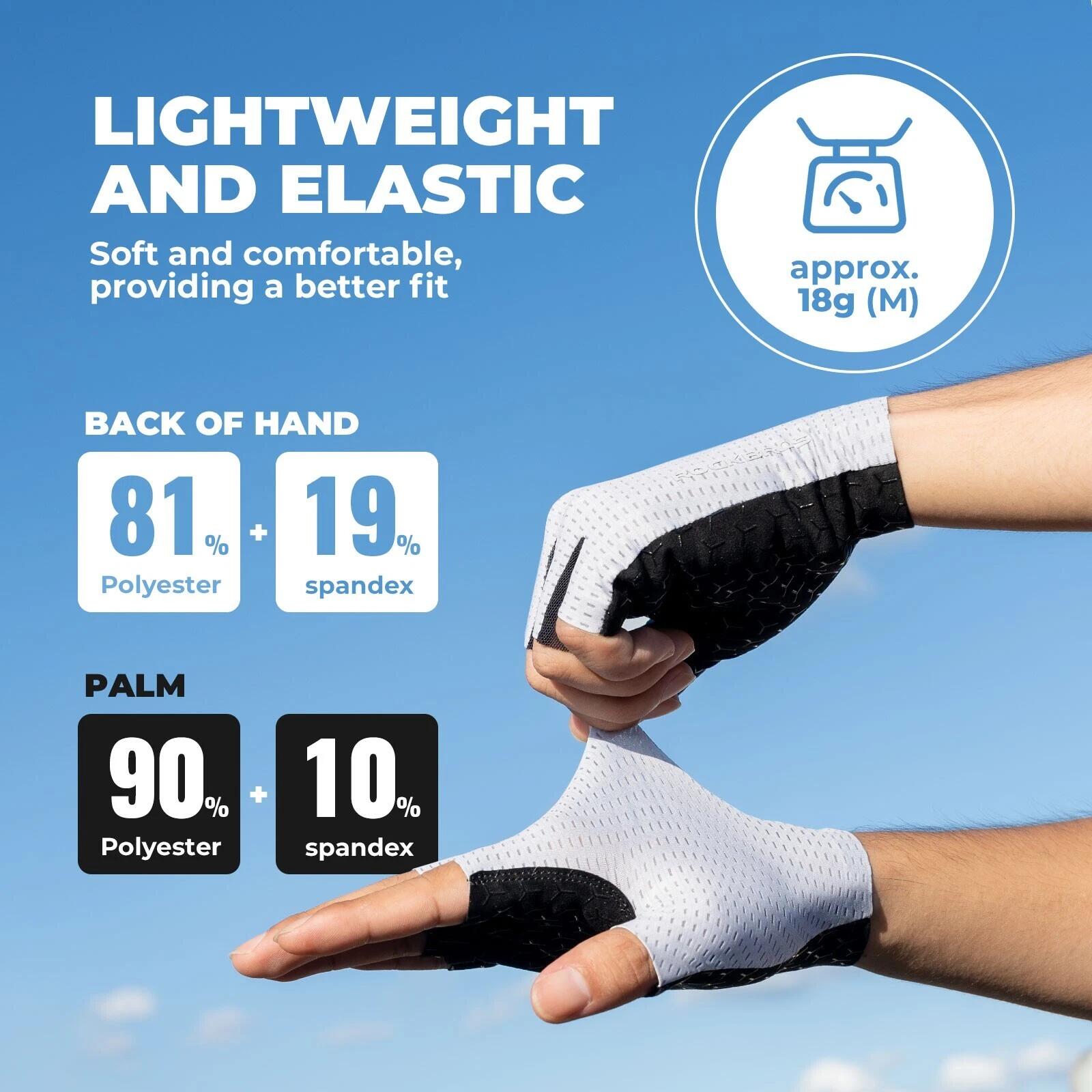 ROCKBROS Fingerlose Sporthandschuhe mit Reflektor 2/7