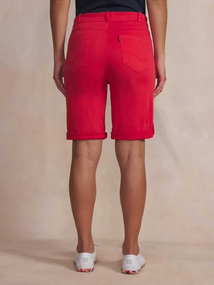 Bermuda femme - ceinture semi-élastique - sintamid - rose 2/5