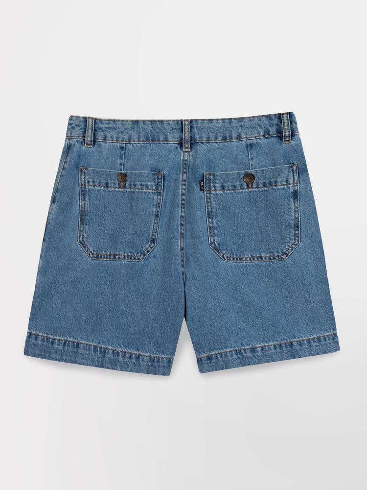 Bermuda - Casual - Femme - Ceinture droite avec passants - JADDEBER Bleu 4/4