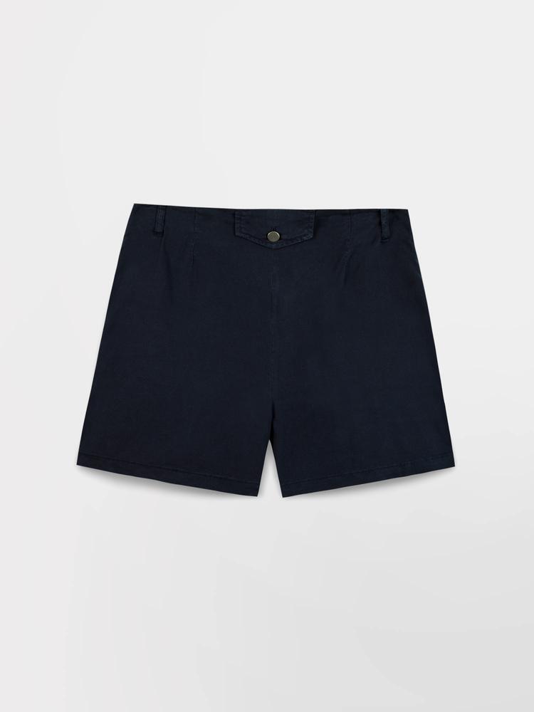 Short - Lifestyle - Femme - Mi-hauteur, 100% lyocell - MYRNOSHO - Bleu marine 4/4