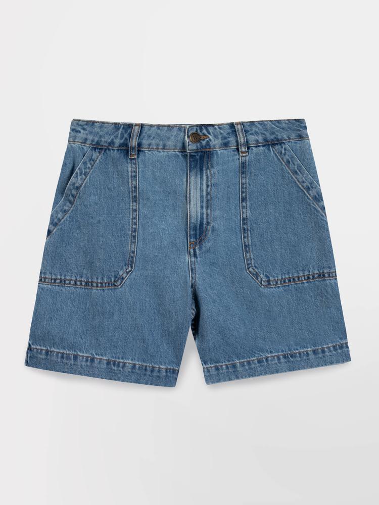 Bermuda - Casual - Femme - Ceinture droite avec passants - JADDEBER Bleu 3/4
