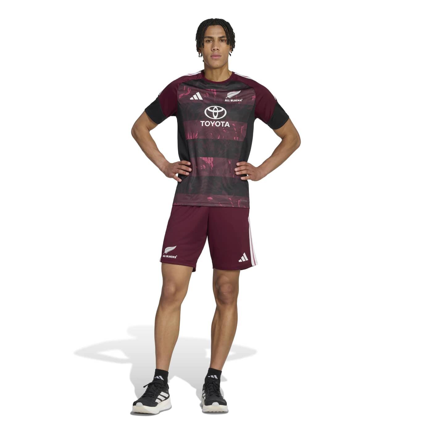 Short de sport All Blacks Adidas Homme Bordeaux 6/6