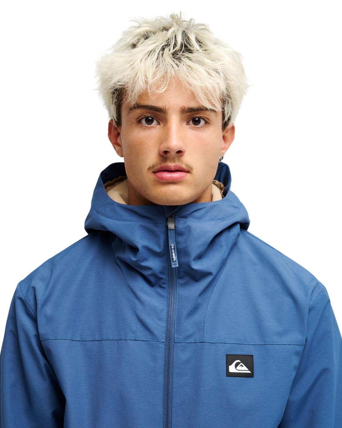 Waterdicht Jack met capuchon OVERCAST 3K WARM Blau Heren 4/4