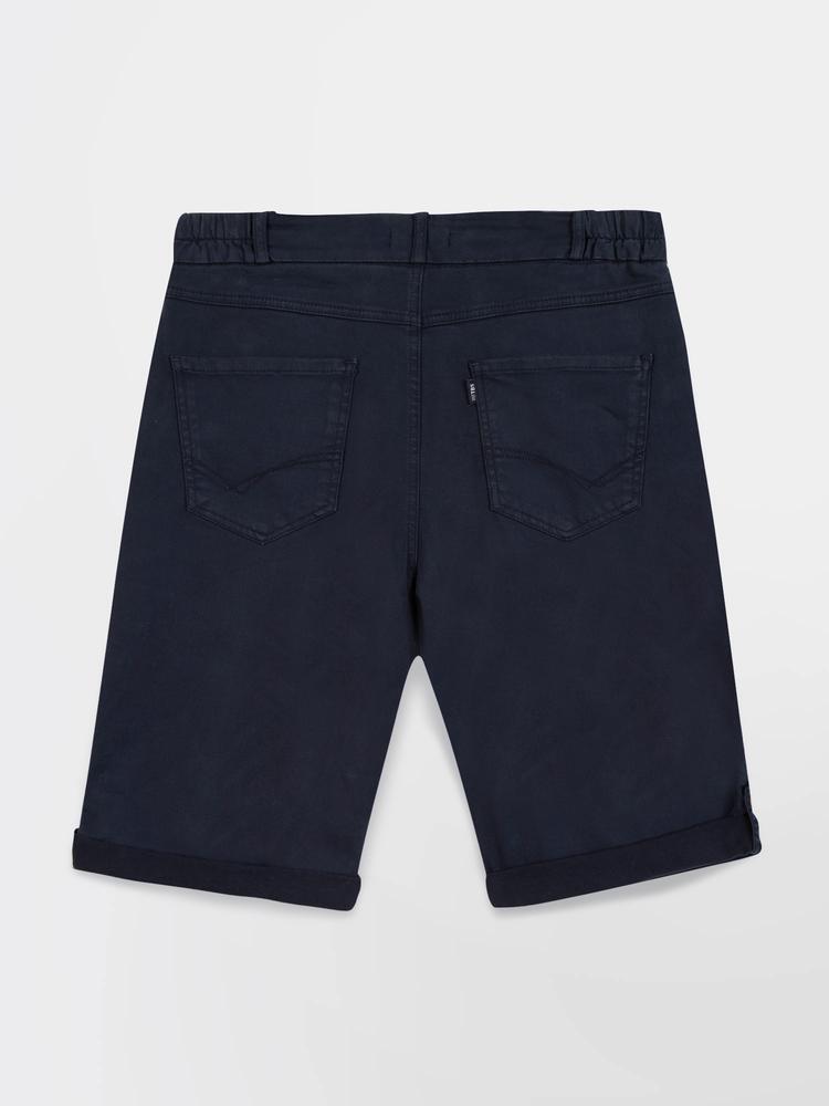 Bermuda - femme - ceinture semi-élastique, poches - bleu marine 4/5