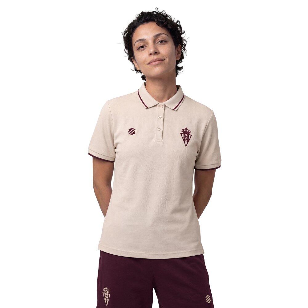 Women ’s football lifestyle polo shirt RSG Travel Polo Player W Beige