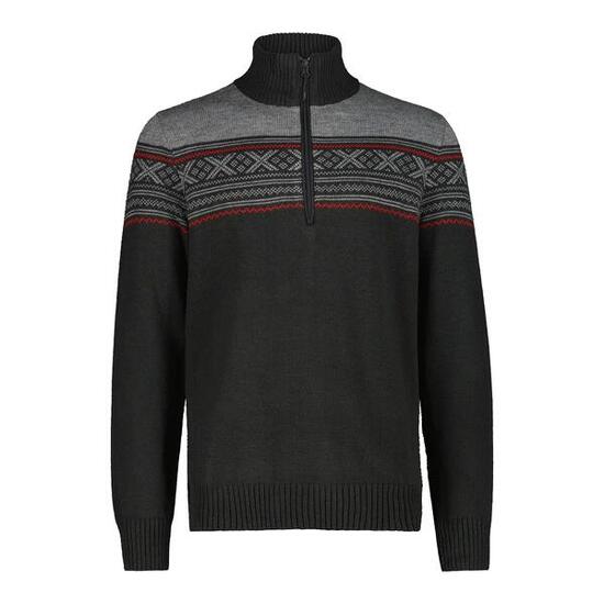 Trui met rits col CMP Wooltech