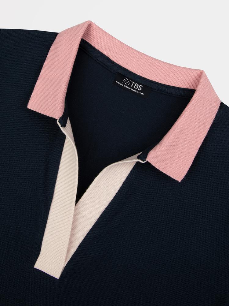 Polo - femme - manches courtes - maggypol - bleu marine 3/5