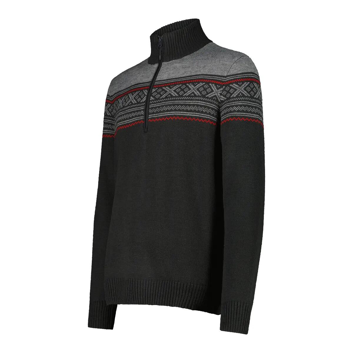 Pullover de malha com gola zippada CMP Wooltech 3/3