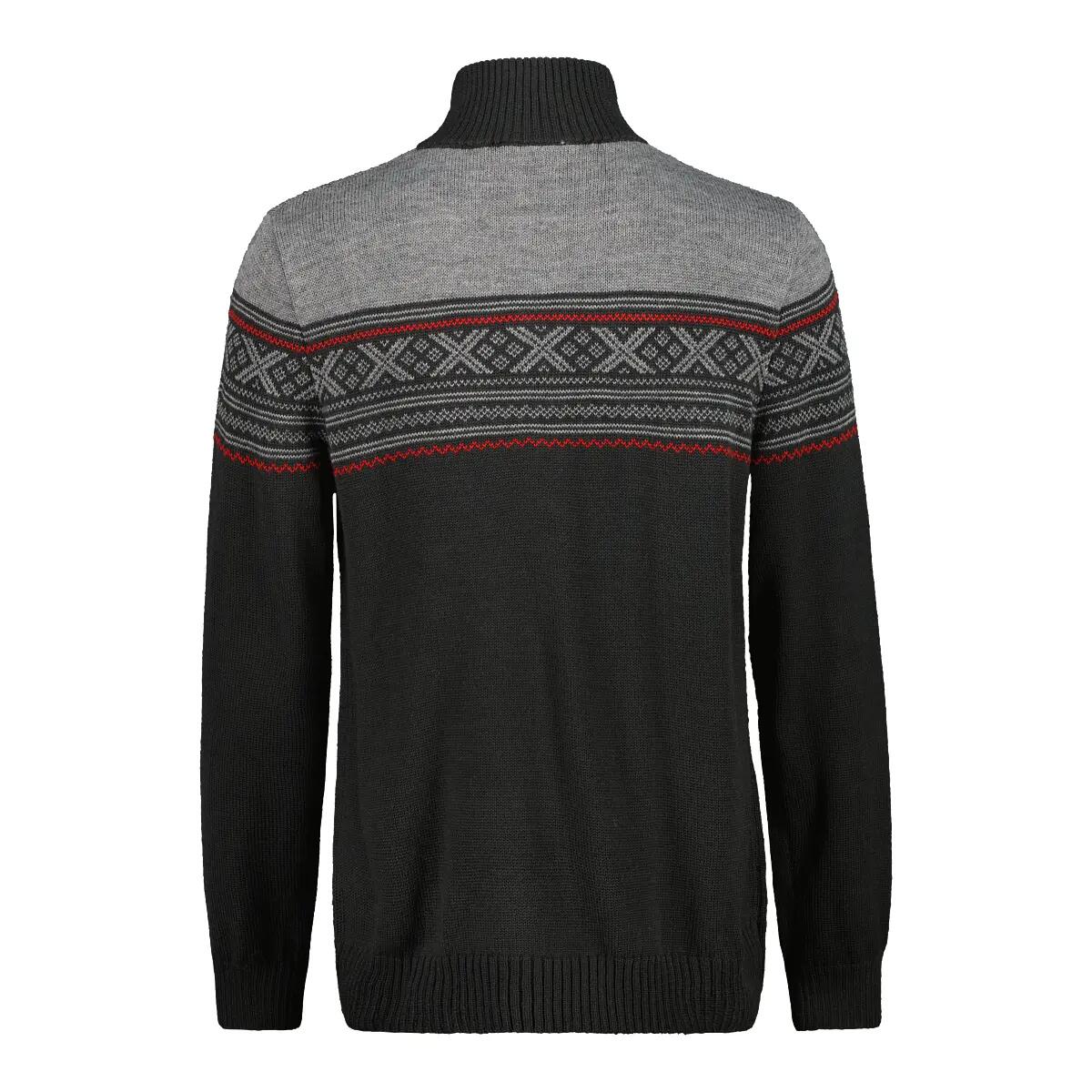 Pullover de malha com gola zippada CMP Wooltech 2/3