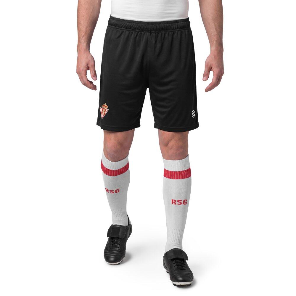 Men ’s official real sporting de gijón shorts RSG Home Shorts Goalie M Black