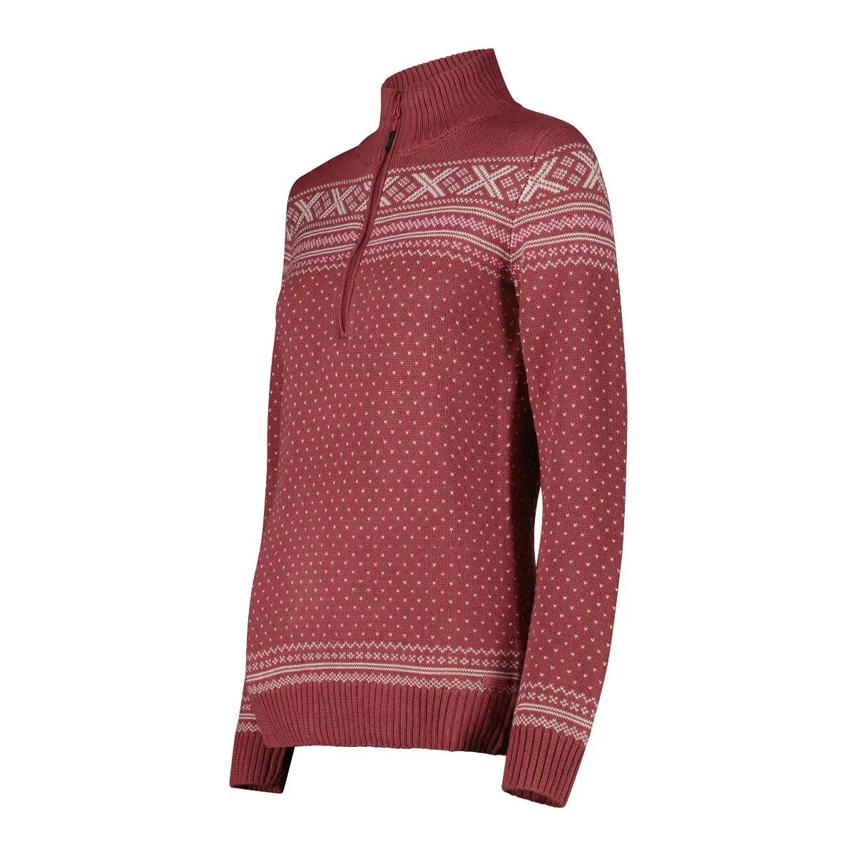 Sudadera con media cremallera mujer CMP Wooltech 3/3