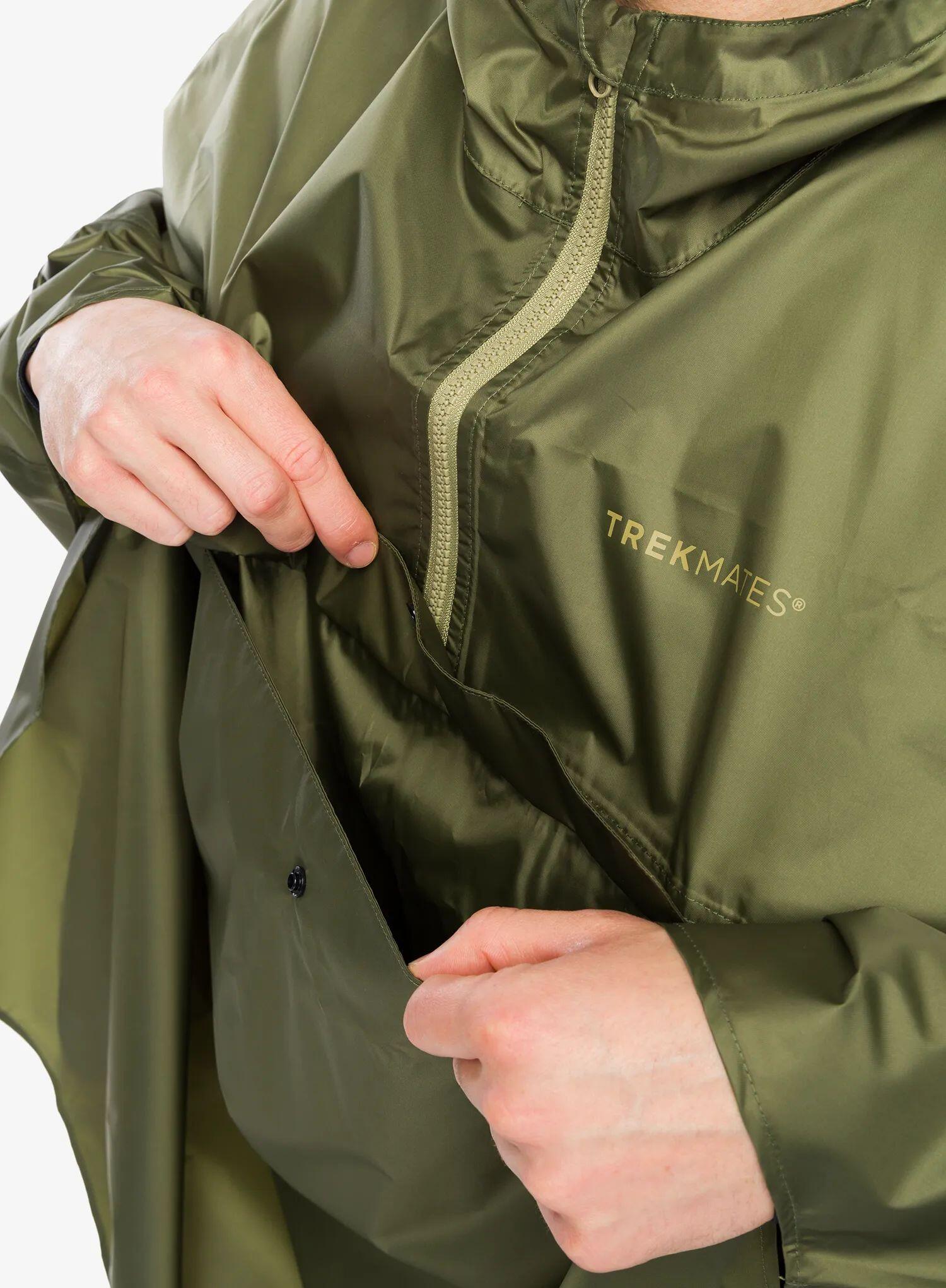 Peleryna turystyczna Trekmates Rove Poncho - moss/moss 6/7