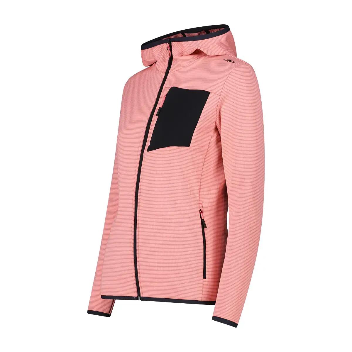 Felpa con zip e cappuccio donna CMP Grid Tech 3/4