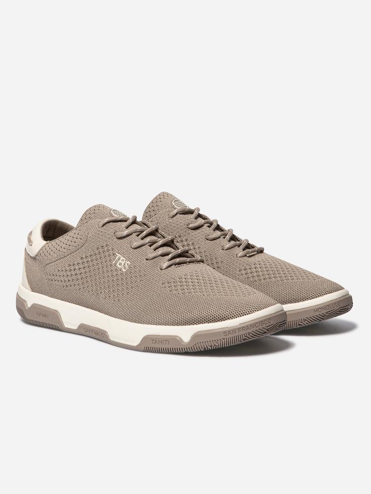 Tennis toile - Sport - Homme - Lacets, talon 35 mm - GUEKNIT Beige 4/5