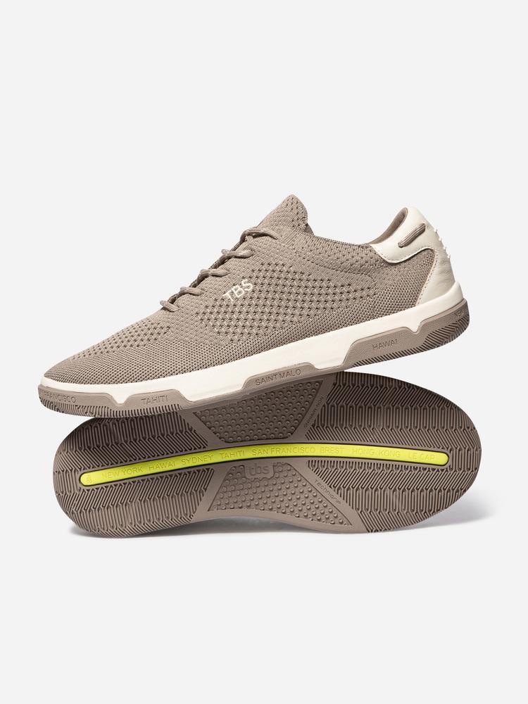 Tennis toile - Sport - Homme - Lacets, talon 35 mm - GUEKNIT Beige 3/5