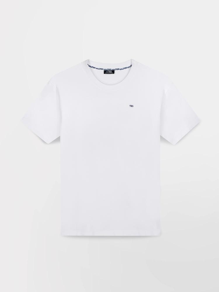 T-shirt - Tous sports - Homme - Manches courtes ajusté - ICONERON - Blanc/ecru 3/4