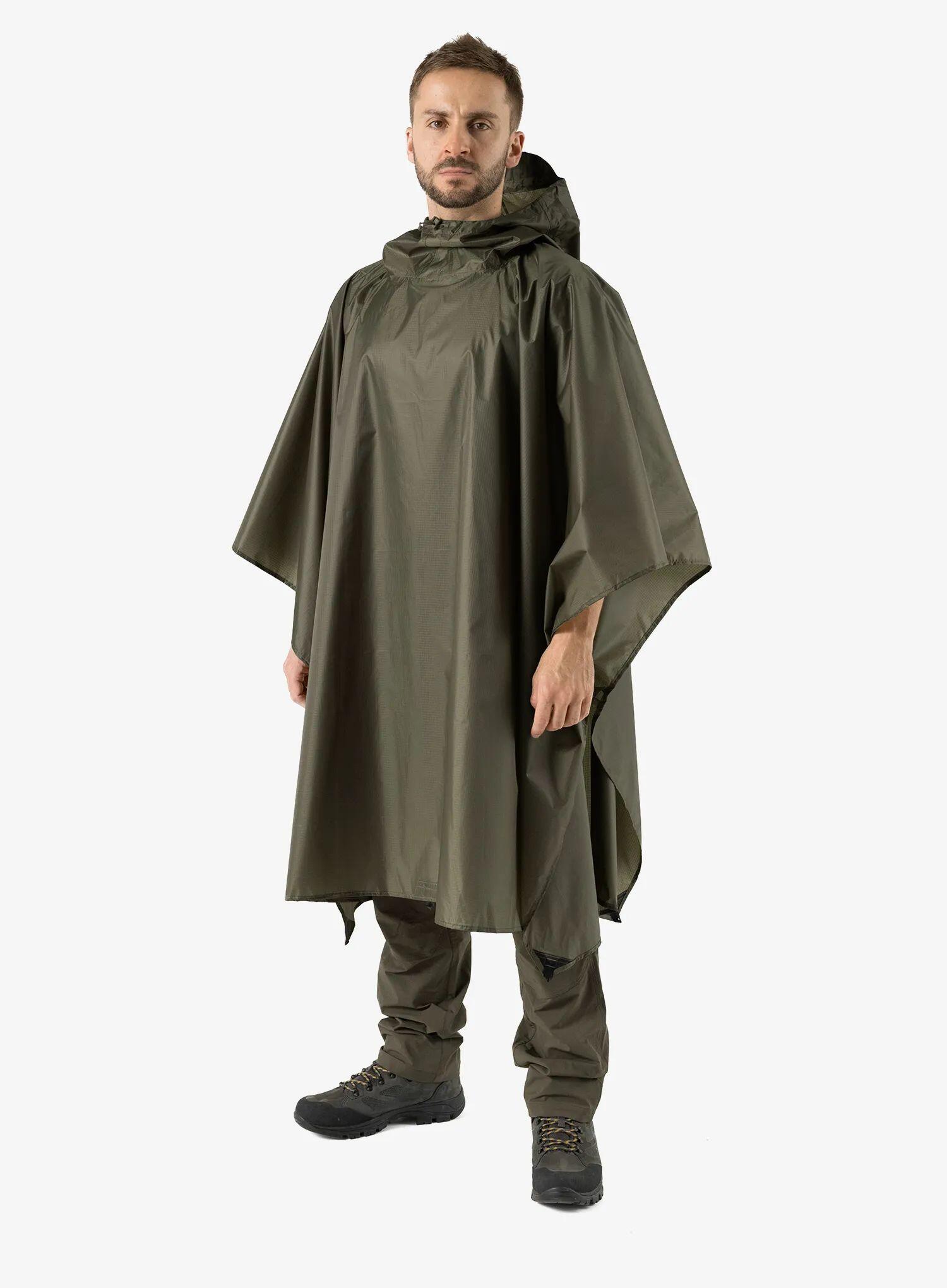 Turystyczna peleryna przeciwdeszczowa Helikon-Tex Lightweight Poncho - olive 3/4