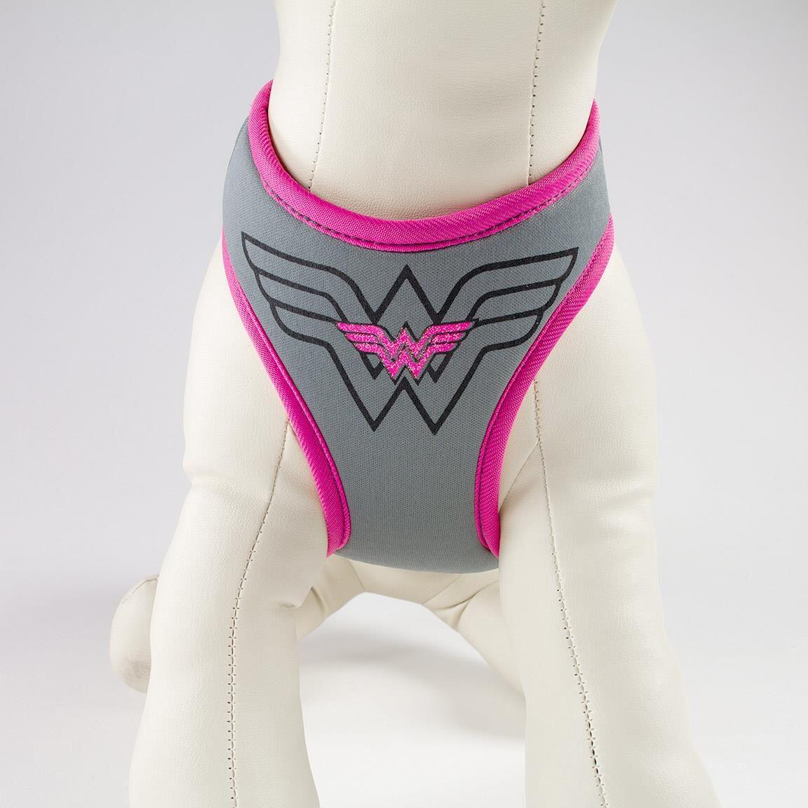 Harnais pour chien Wonder Woman Talla S/M Gris y Rosa avec Anilla Metálica 5/7