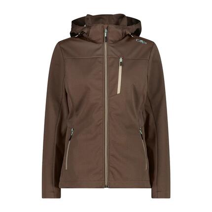 Damen Softshelljacke mit abnehmbarem Kapuzen-Regenmantel CMP