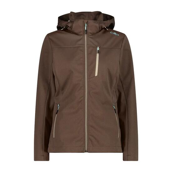 Damen Softshelljacke mit abnehmbarem Kapuzen-Regenmantel CMP