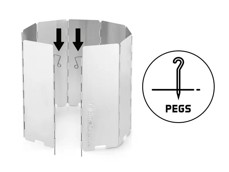 Pare-vent pour un réchaud à gaz WindWALL 2/7