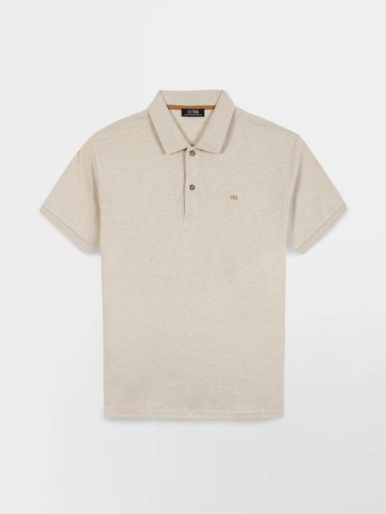 Polo homme ajusté col boutonné - LICIOPOL Beige 4/5