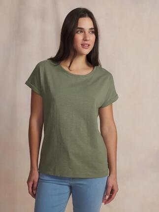 T-shirt - femme - manches courtes brodée - mahiatee - rose