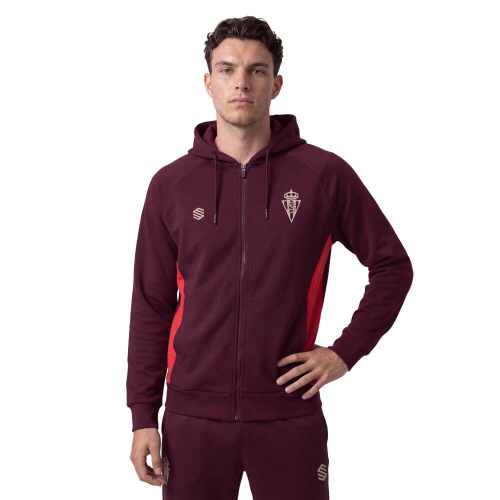 Men ’s football lifestyle full-zip hoodie RSG Travel Fullzip Player M Burgundy