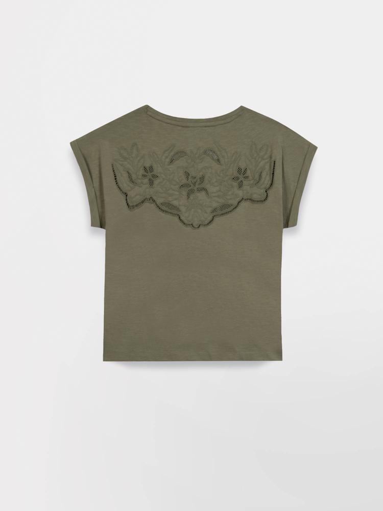 T-shirt femme manches courtes col rond - mahiatee - vert 5/5