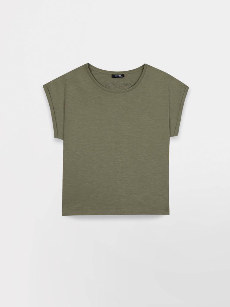 T-shirt femme manches courtes col rond - mahiatee - vert 4/5