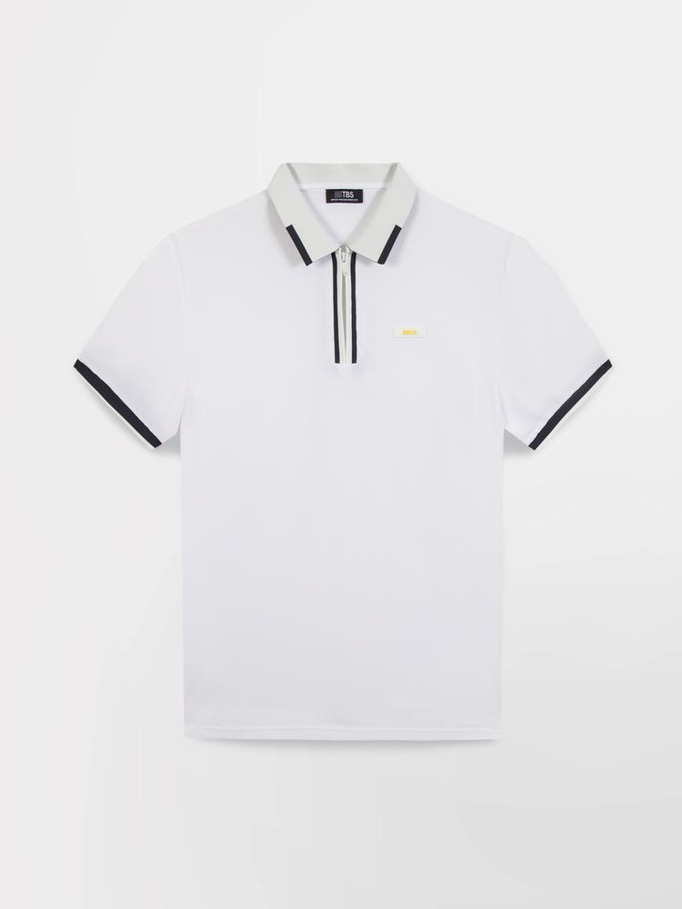 Polo - Sport - Homme - Manches courtes ajusté - WAYATPOL - Blanc/ecru 3/4