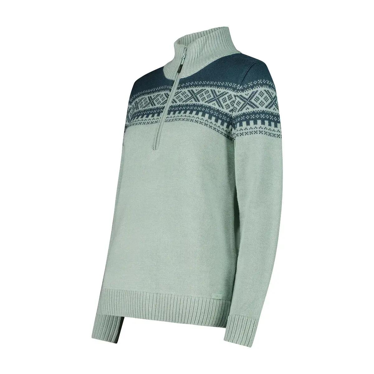 Sudadera con media cremallera mujer CMP Wooltech 3/4