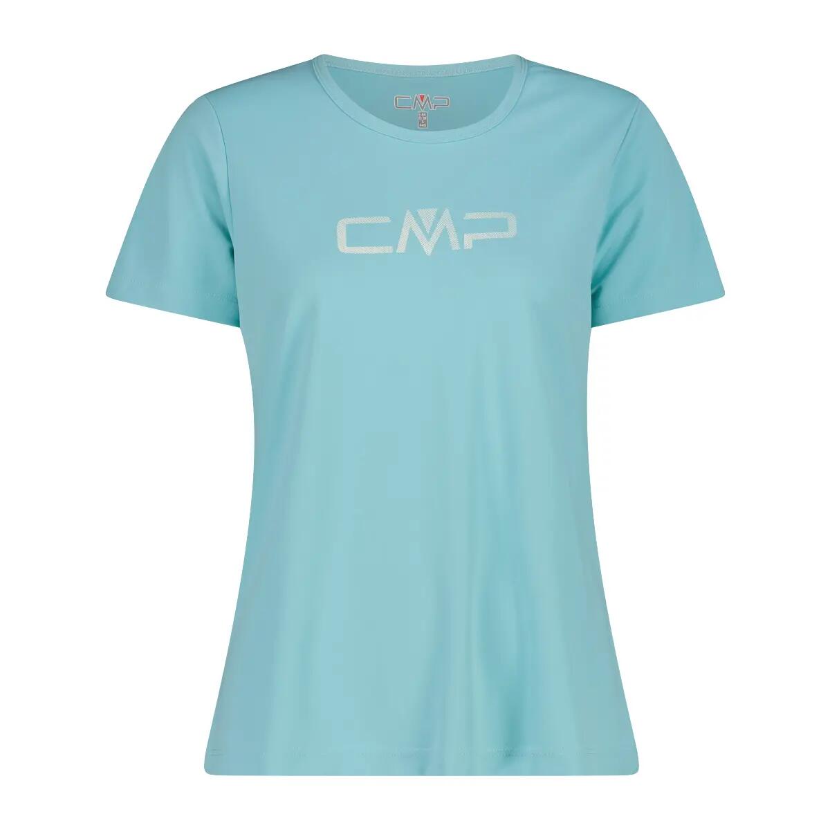 Cmp T-Shirt De Gola Redonda Com Logo Mulher Azul da Decathlon