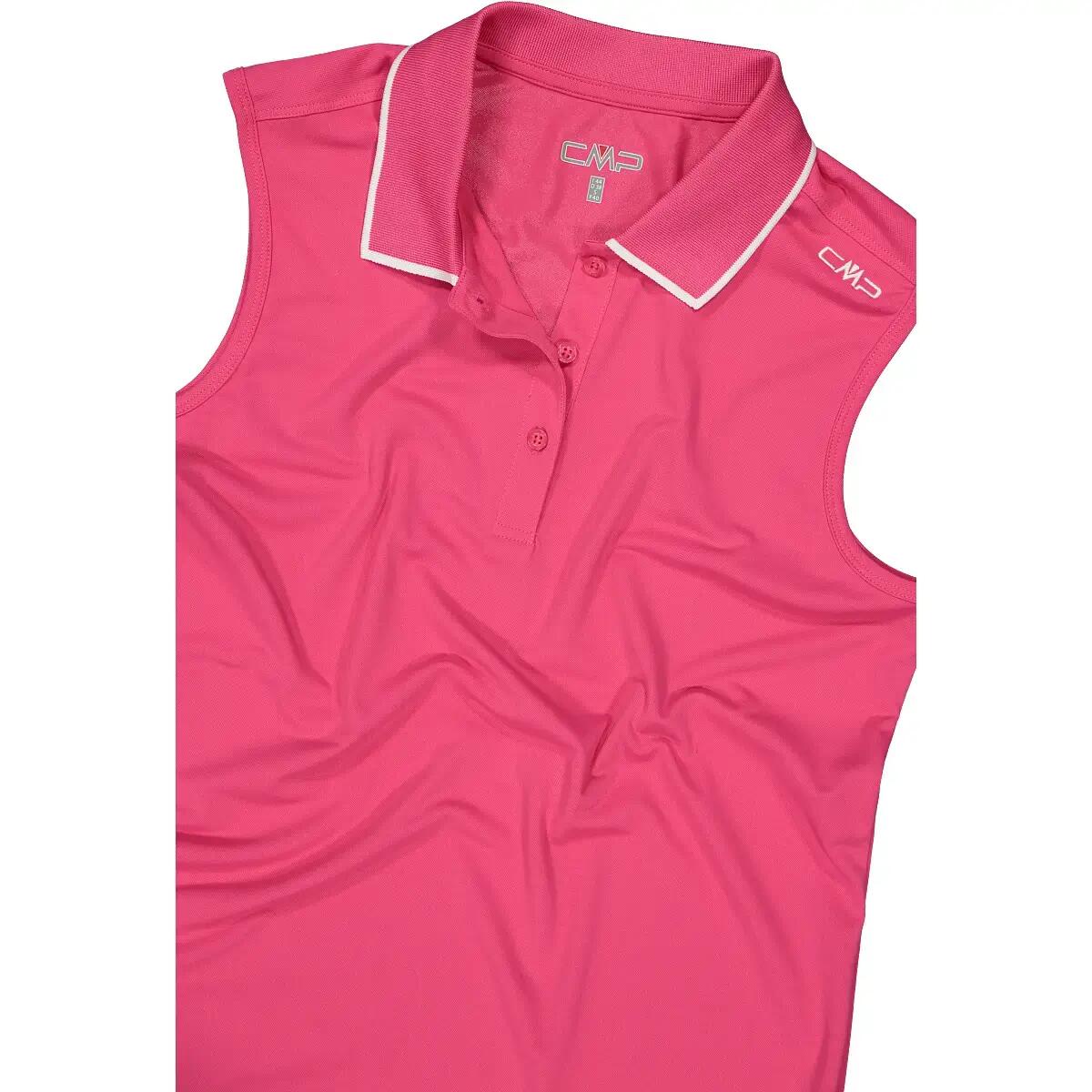 Polo sans manches en piqué extensible femme CMP 4/4