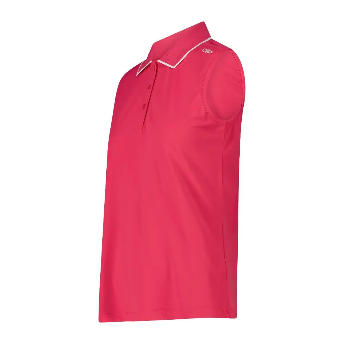 Polo sans manches en piqué extensible femme CMP 3/4
