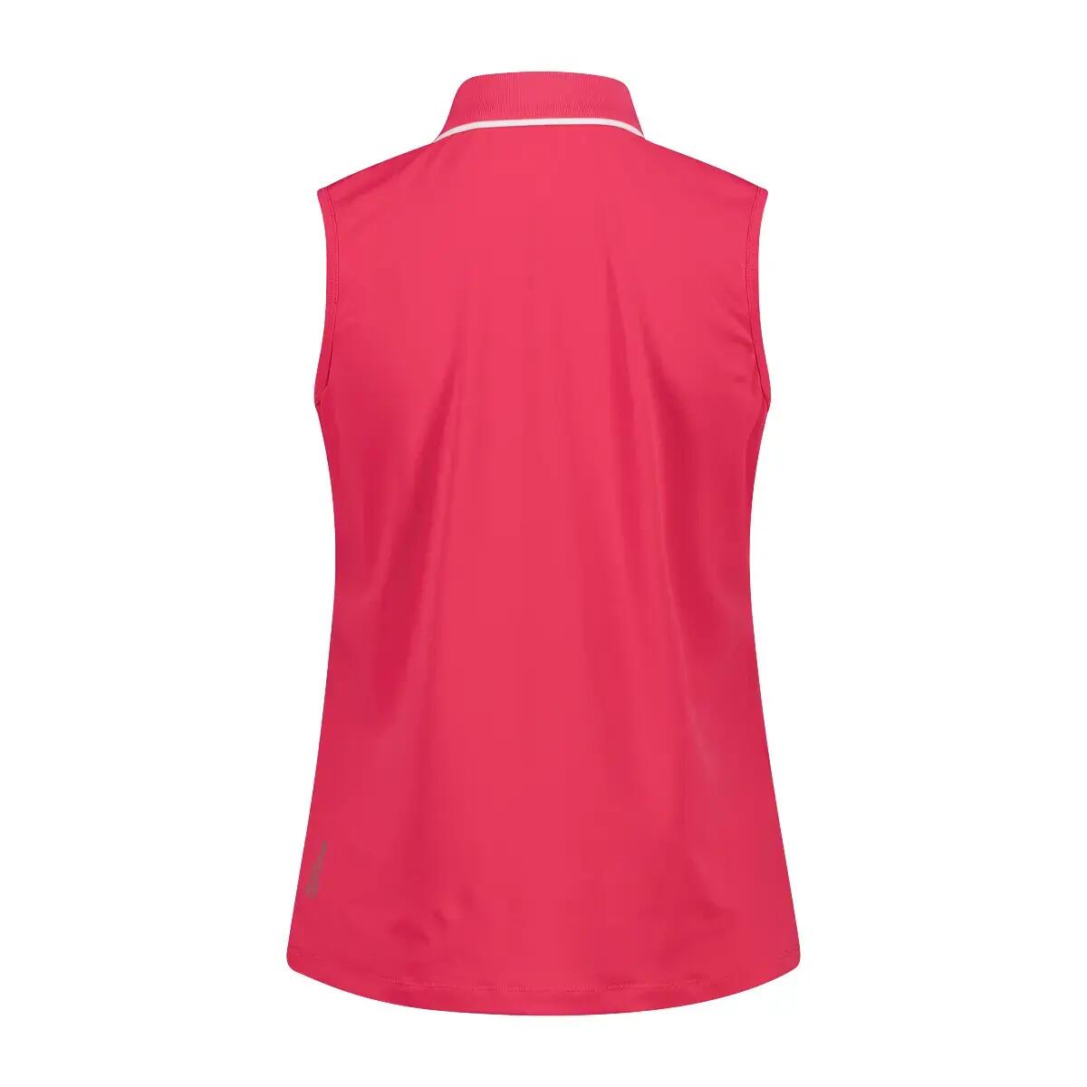 Polo sans manches en piqué extensible femme CMP 2/4