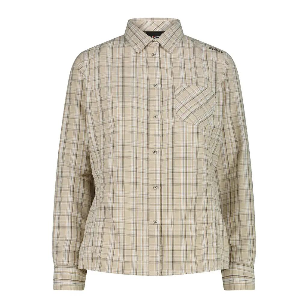 Women's long-sleeved checked shirt CMP