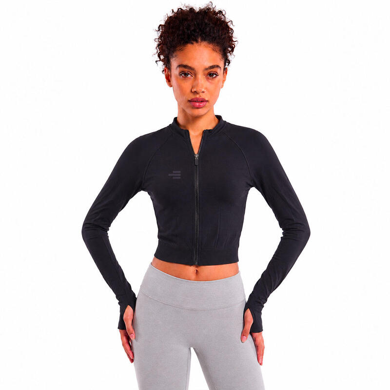 Top sport scurt cu fermoar pentru femei, available in may multe culori