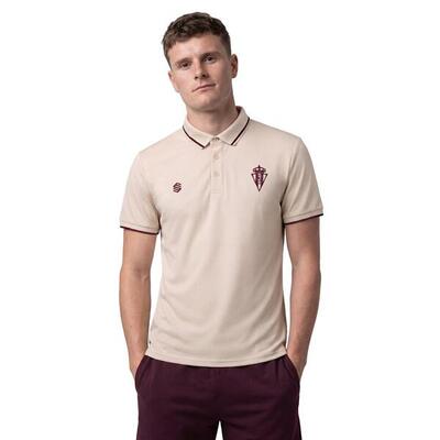 Heren voetbal lifestyle poloshirt rsg travel polo player m beige