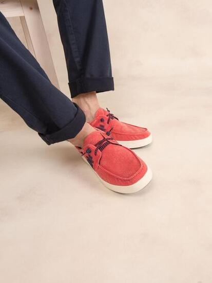 Scarpe da Barca Uomo Rosse TBS Geo