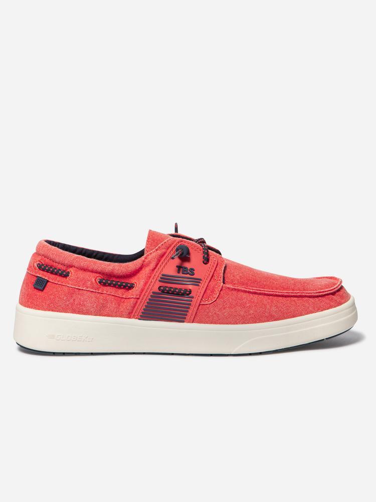 Chaussures bateau Homme - GEOBOAT lacets élastiques - Rose/rouge 5/7