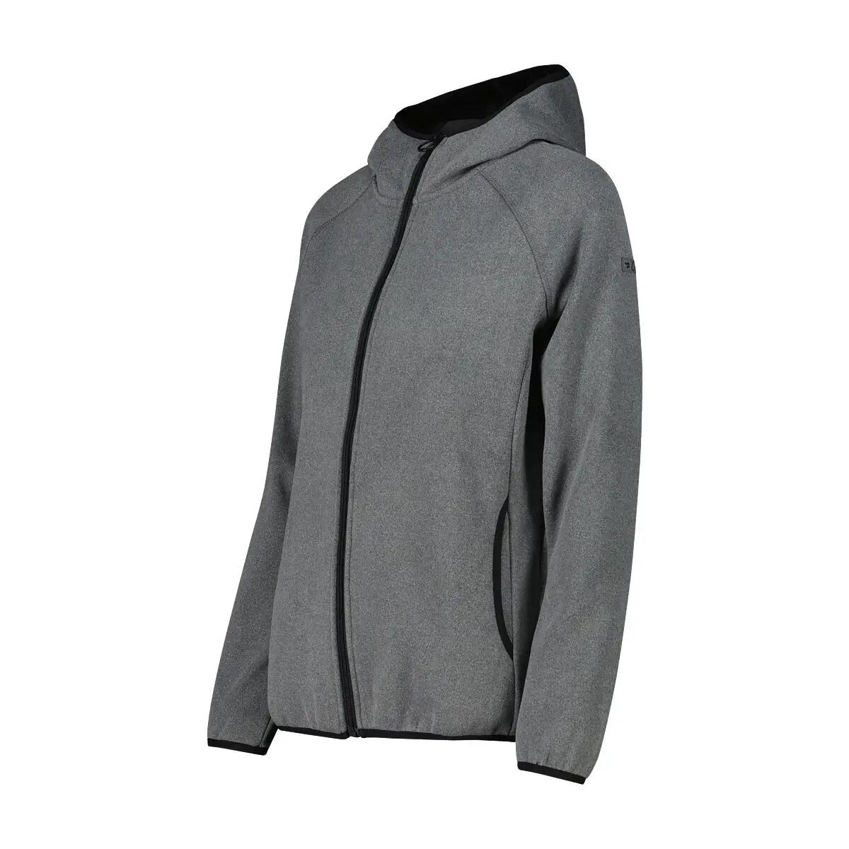 Bluza z kapturem z melanżowej dzianiny damska CMP Knit Tech 3/3
