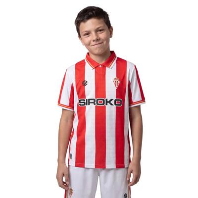Kinderen junior officieel real sporting de gijón thuisshirt rsg home tee player
