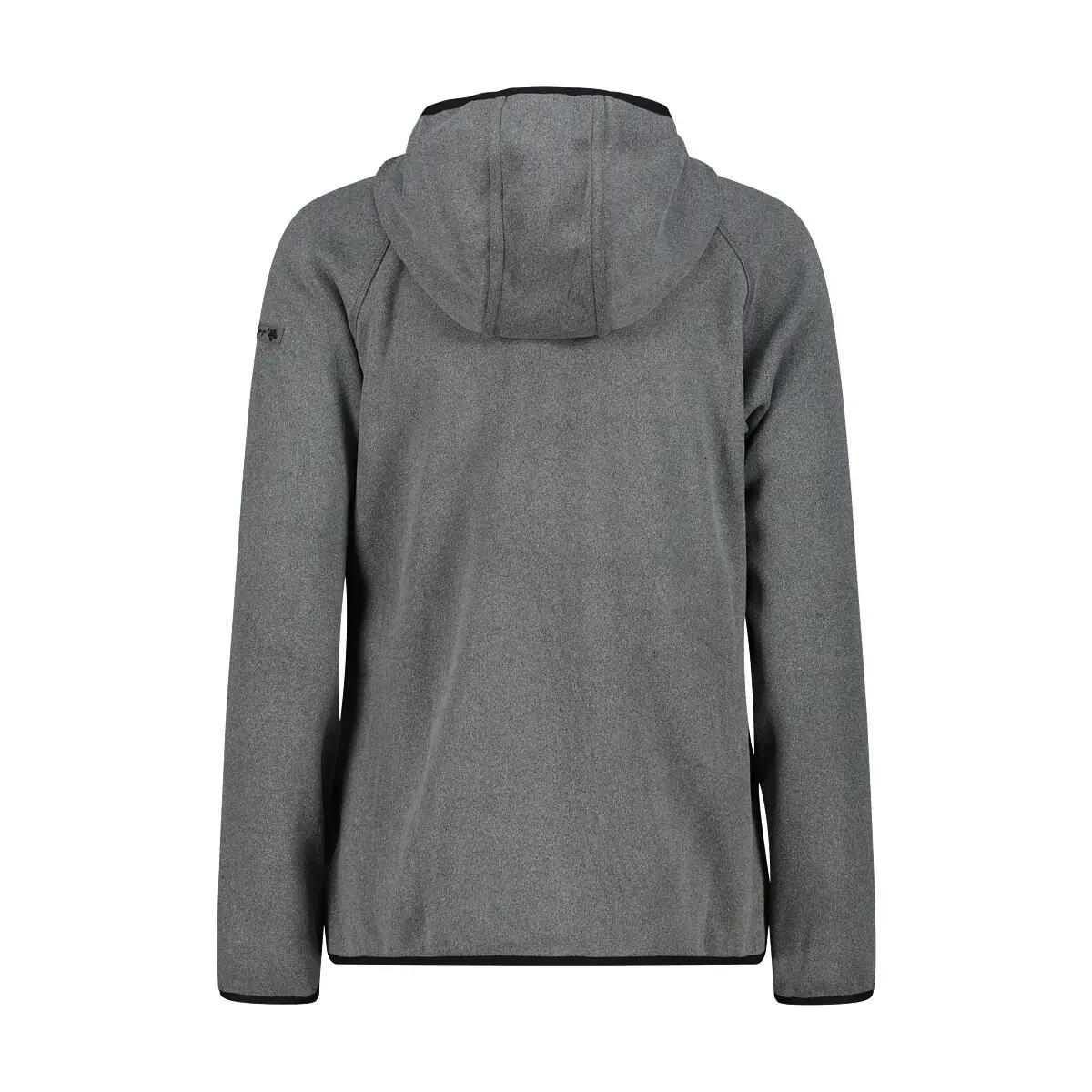 Bluza z kapturem z melanżowej dzianiny damska CMP Knit Tech 2/3