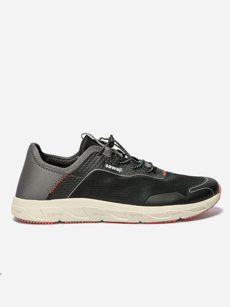 Chaussures - running homme - lacets élast.- jazyliv - noir/gris 3/5